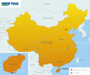 Карта курортов Китая